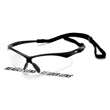 Pyramex - PMXTREME Readers - Black Frame/Clear +1.5 Reader Lens with Black Cord SB6310SPR15